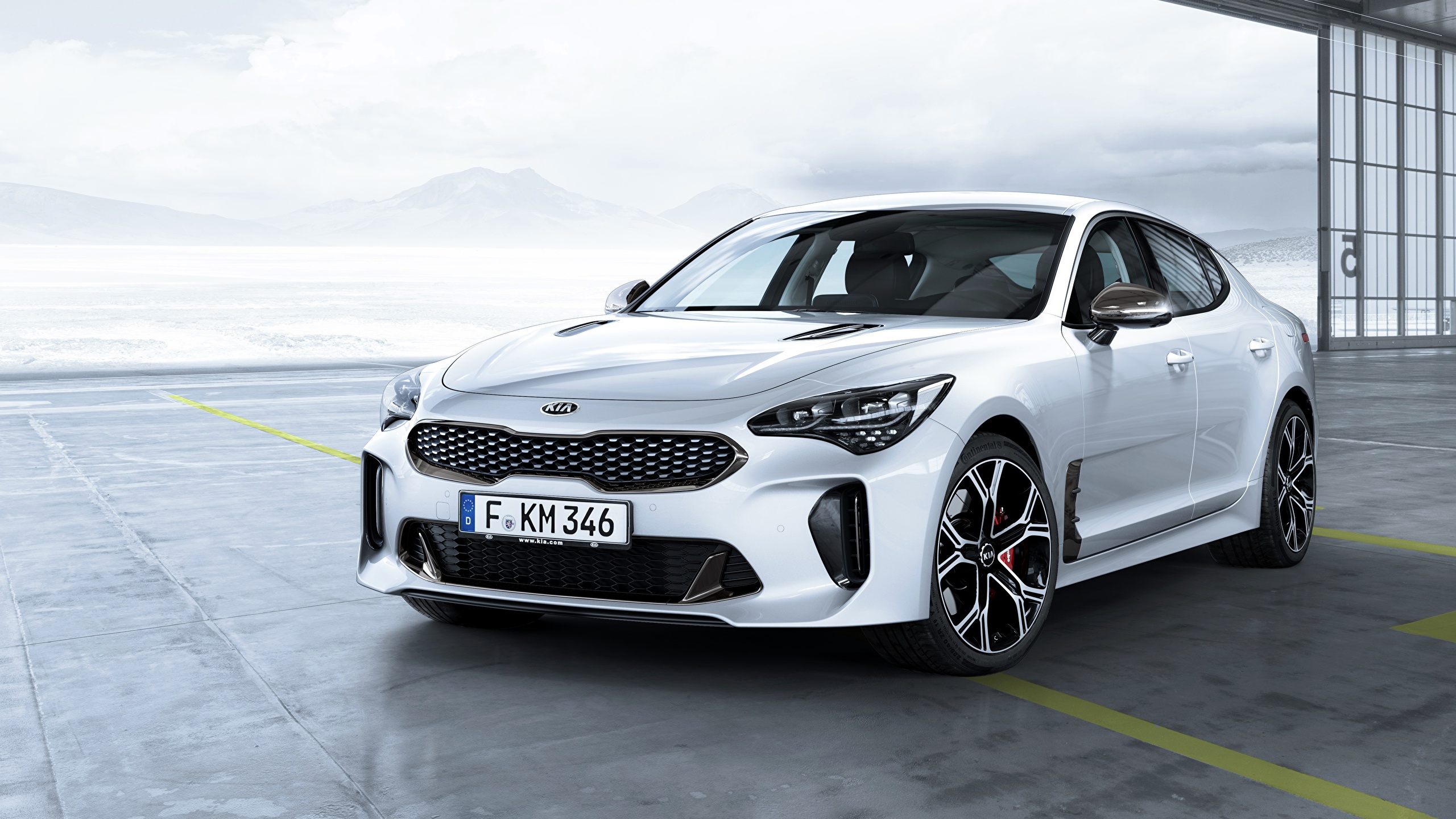 Image KIA Stinger GT White Cars Metallic 2560x1440