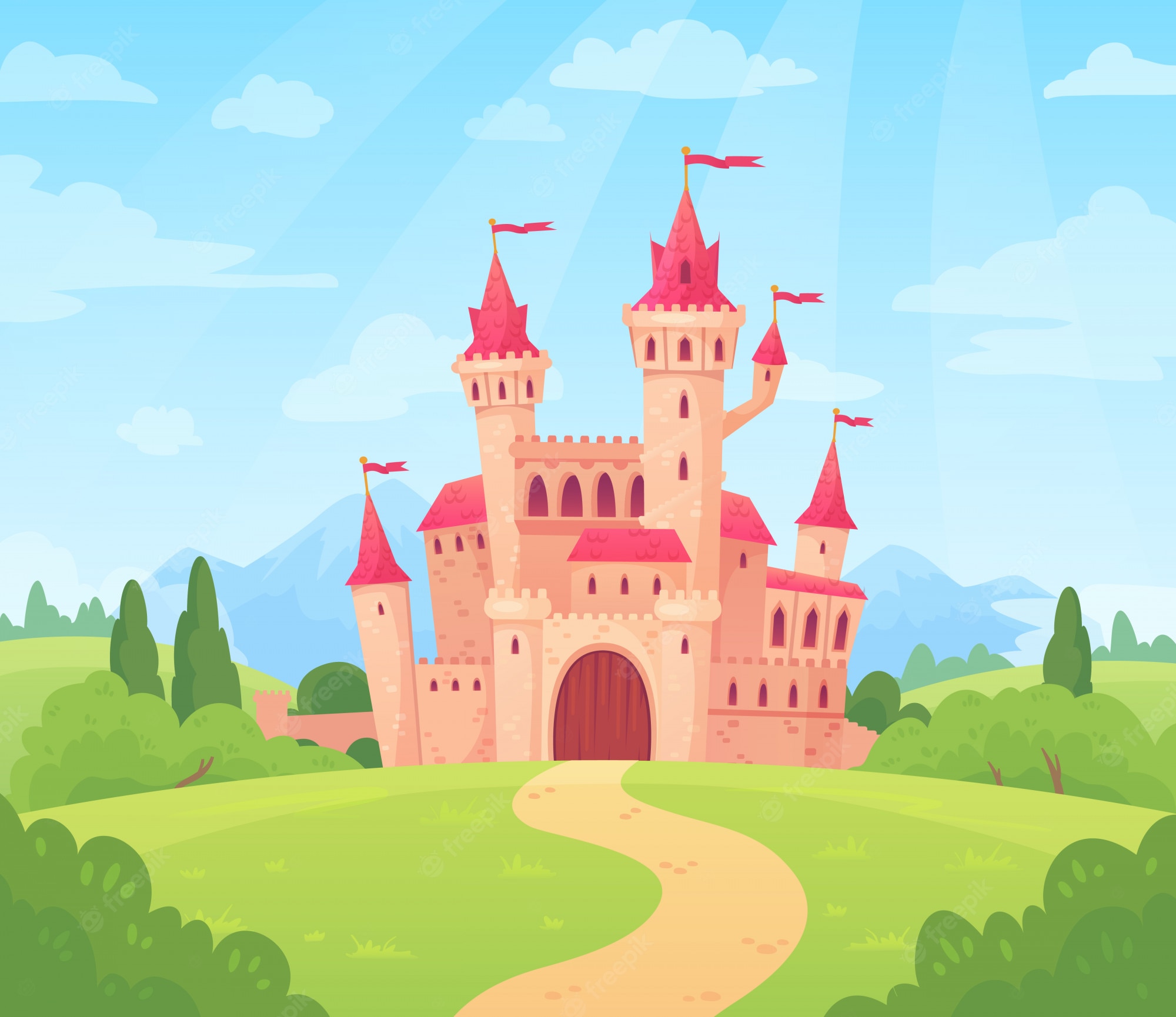 Cartoon Castle Image. Free Vectors, & PSD