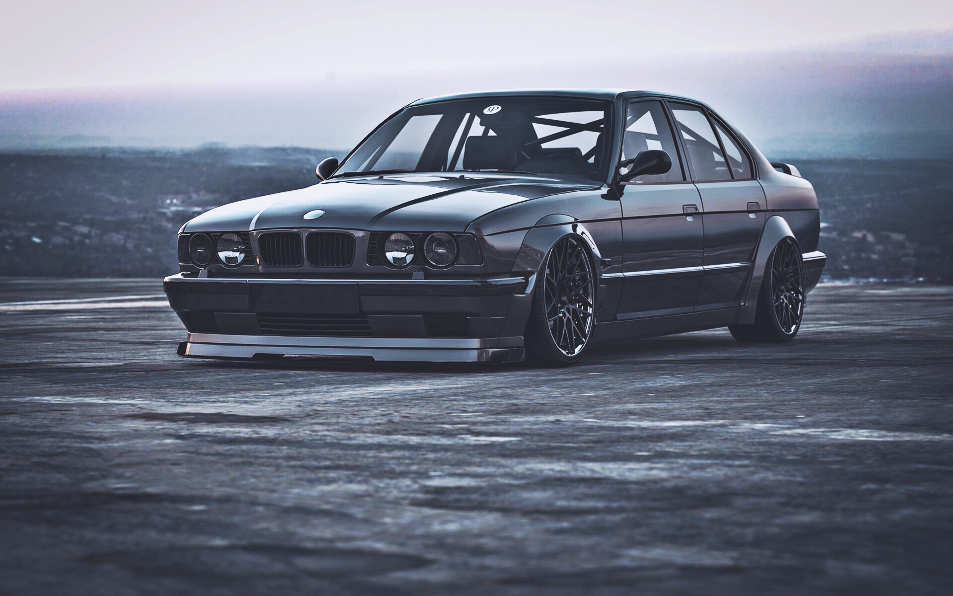 Download Wallpaper BMW M E Low Rider, Tuning, BMW 5 Series, Tunned M BMW E German Cars, BMW, Black E34 For Desktop With Resolution 1920x1200. High Quality HD Picture Wallpaper