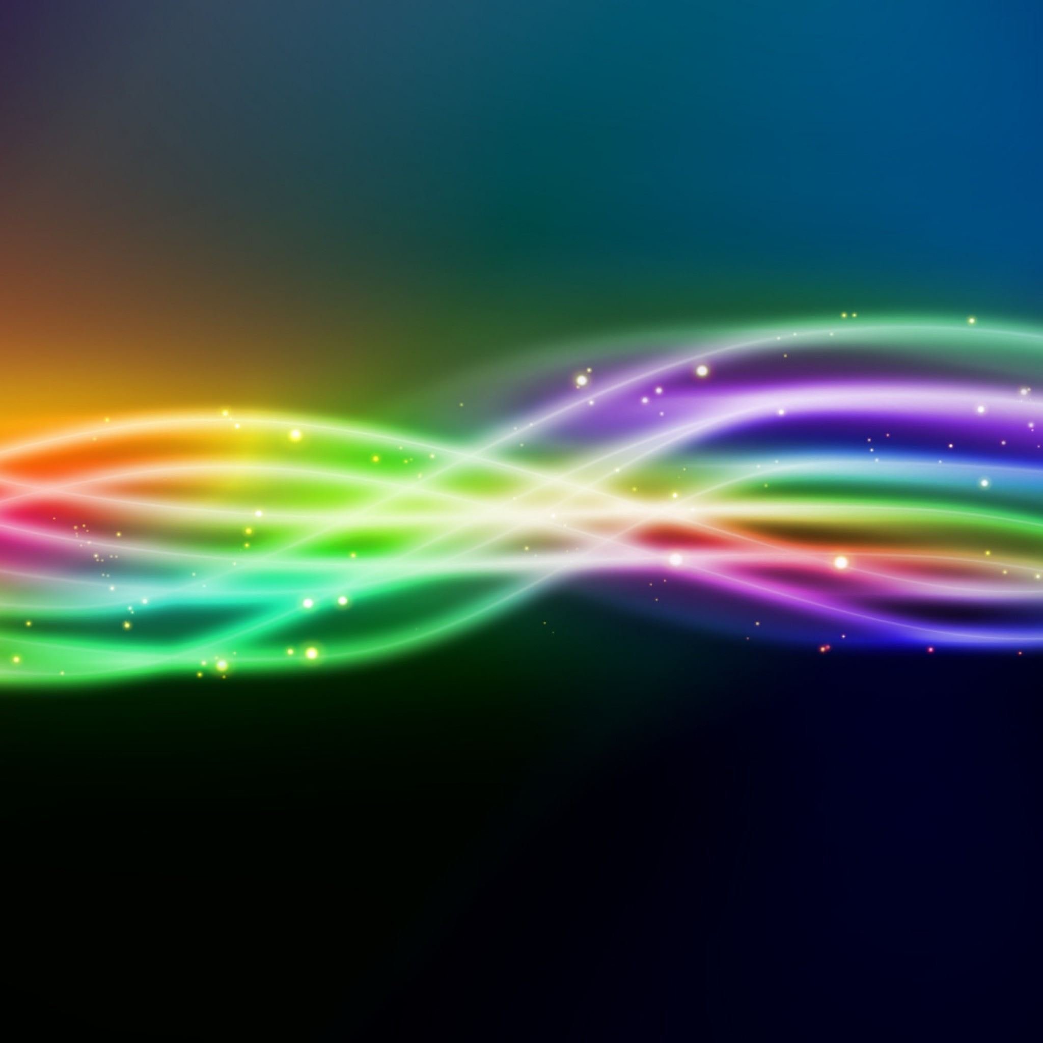 Line Light Rainbow iPad Air Wallpaper Free Download