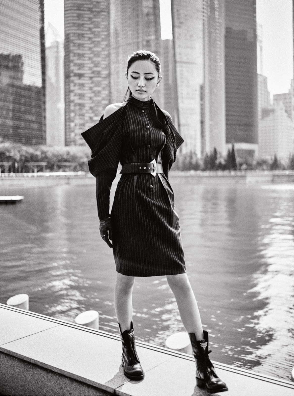 Andrea Kevichusa in Harper's Bazaar India November 2019