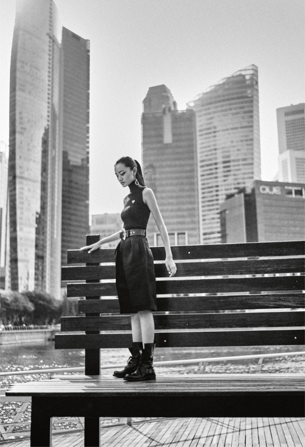 Andrea Kevichusa in Harper's Bazaar India November 2019