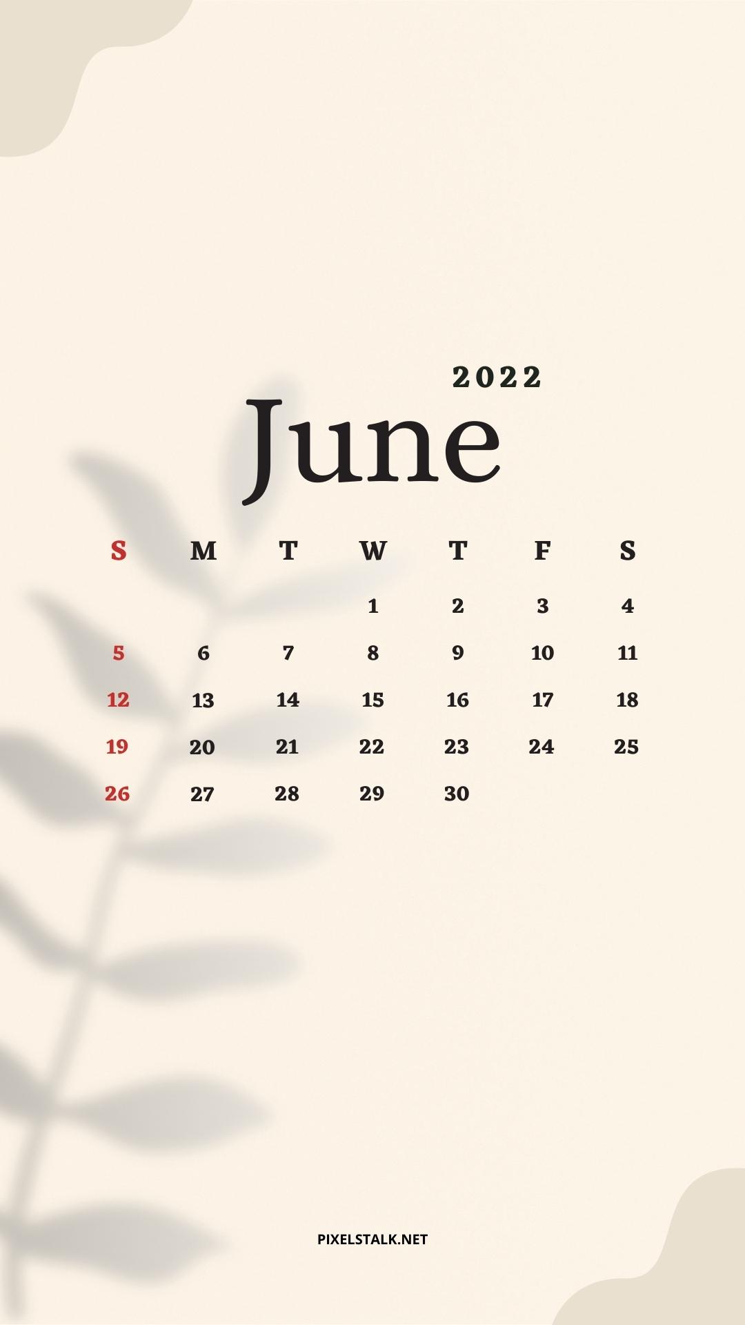 June 2022 Calendar iPhone Wallpapers HD