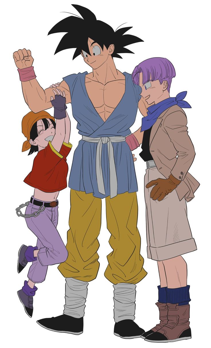 Pan, Goku y Trunks. Dragon ball super funny, Anime dragon ball, Dragon ball goku
