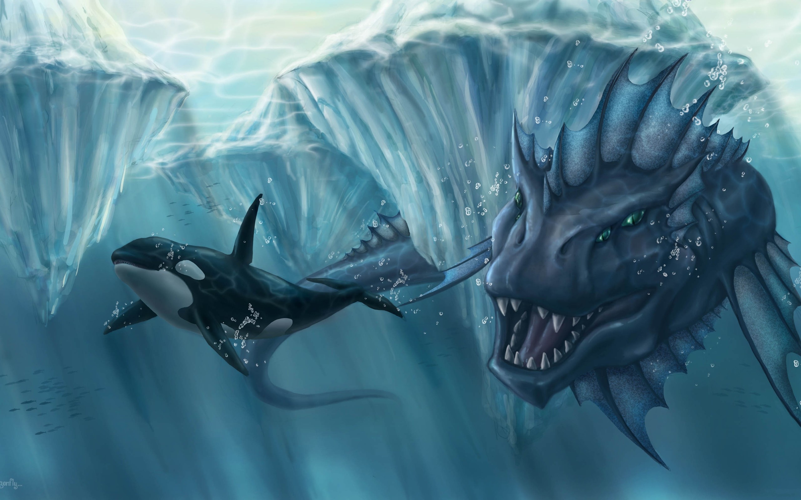 Free download Sea Monsters Wallpaper 2560x1600 Sea Monsters Orca Artwork [2560x1600] for your Desktop, Mobile & Tablet. Explore Sea Creatures Wallpaper. Beautiful Ocean Wallpaper, Sea Life Wallpaper, HD Ocean