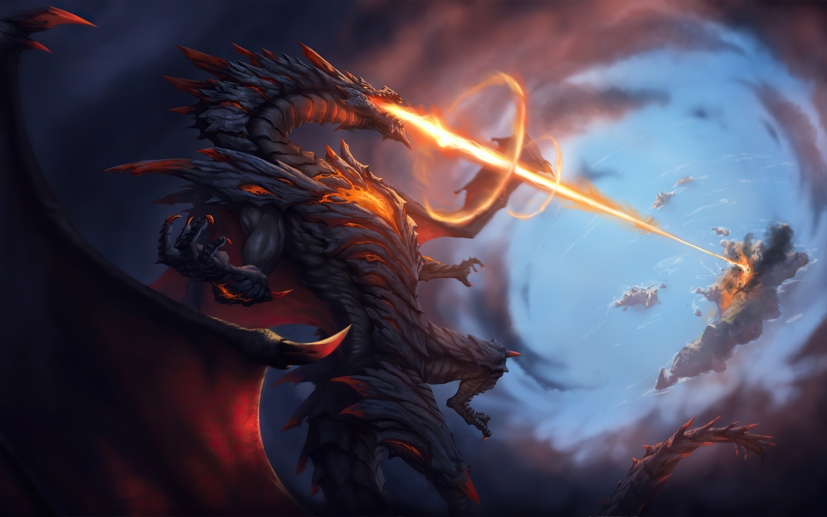 Dragon Attack Fire Blast 4k 1680x1050 Resolution HD 4k Wallpaper, Image, Background, Photo and Picture
