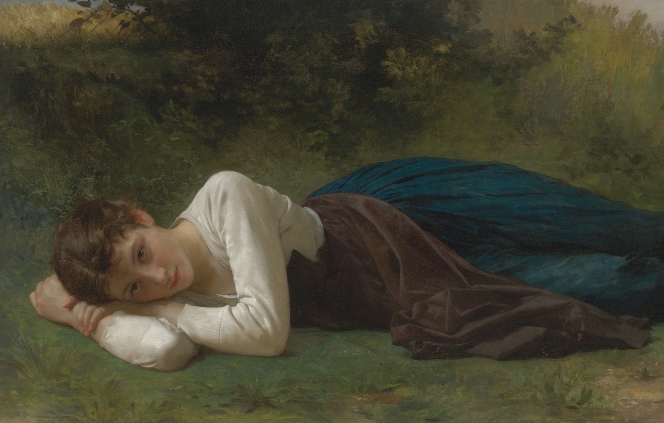 Wallpaper Stay, 1880, French Painter, French Painter, William Adolphe Bouguereau, The Rest, William Adolphe Bouguereau Image For Desktop, Section живопись