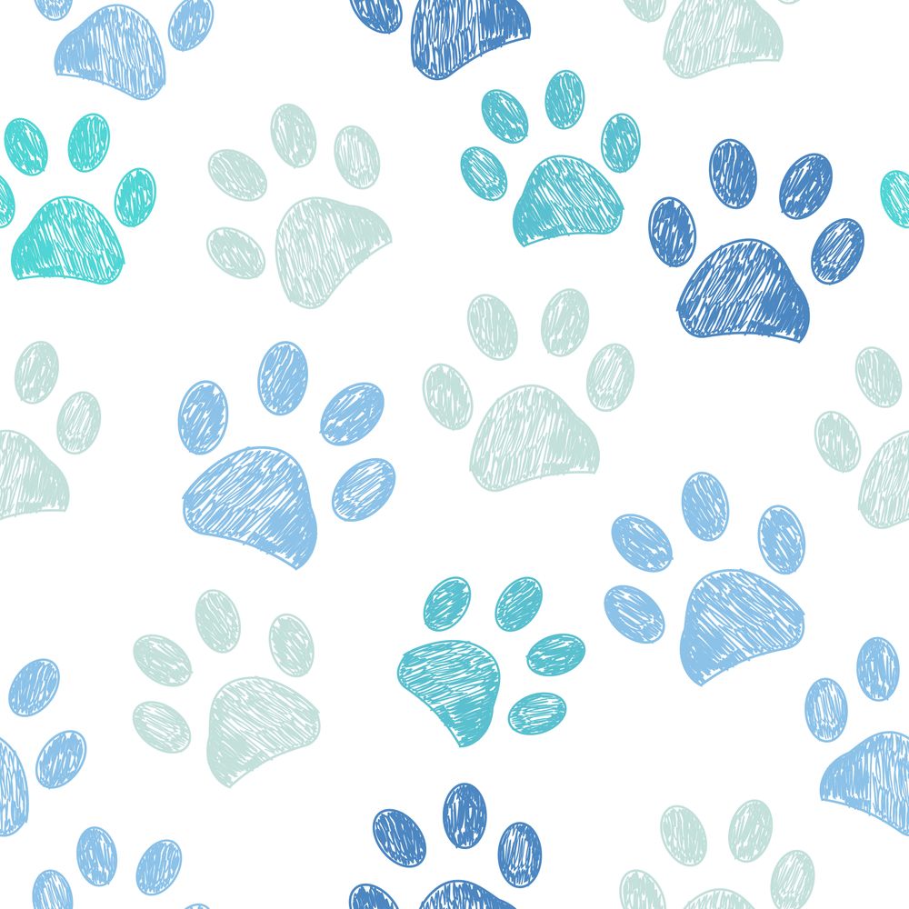 Blue Colored Paw Print Background Art Print By Gulsengunel Small. Paw Wallpaper, Paw Print Background, Instagram Prints