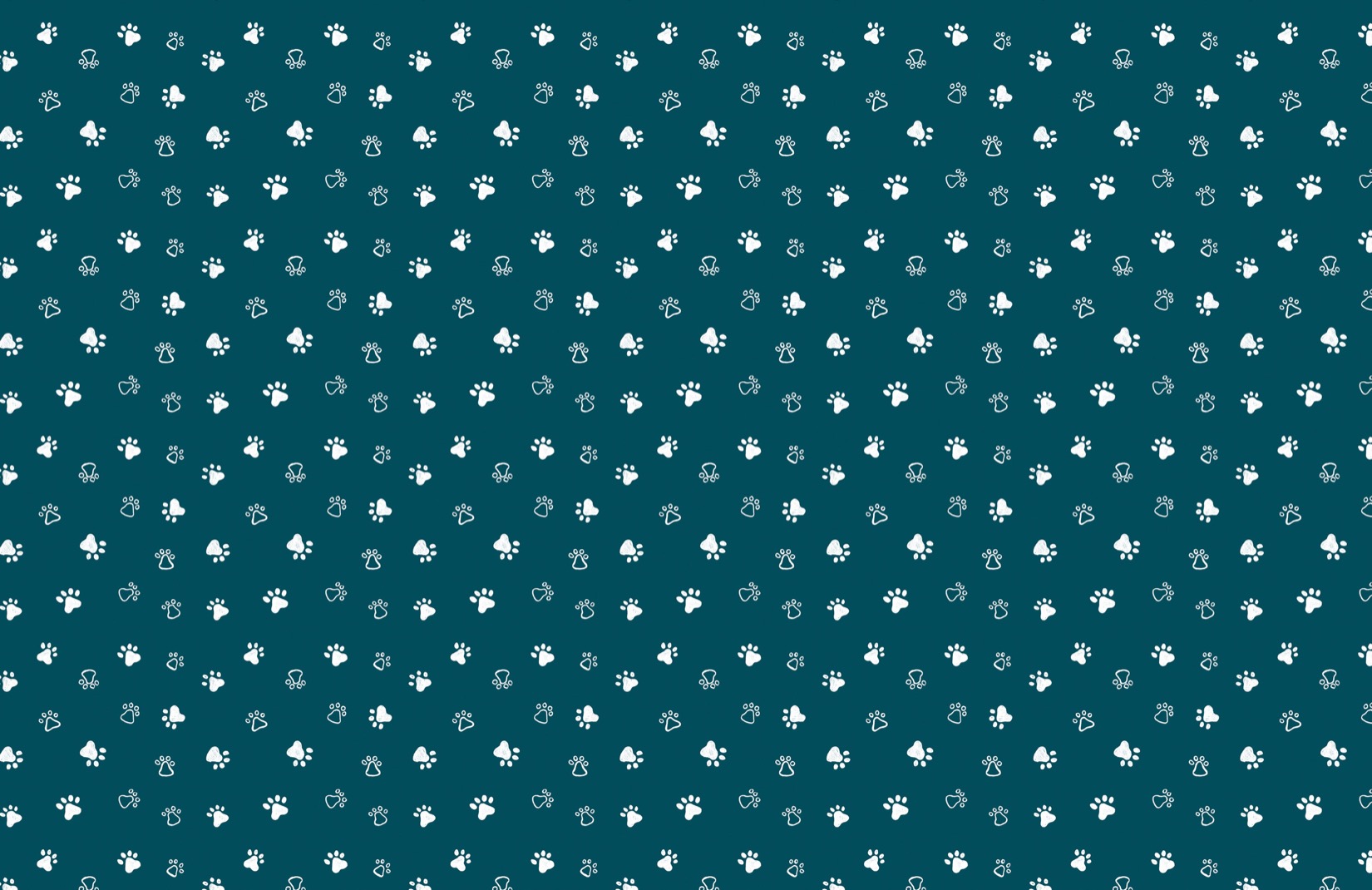 Green Dog Paw Print Pattern Wallpaper