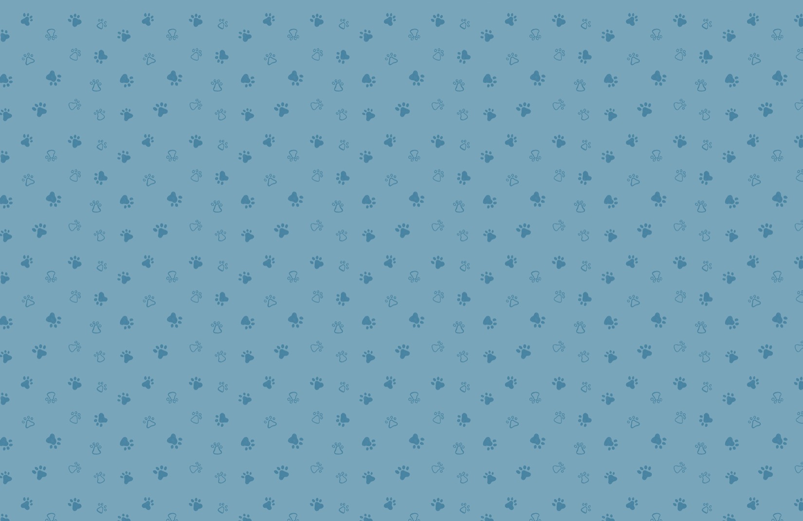 Blue Dog Paw Print Pattern Wallpaper