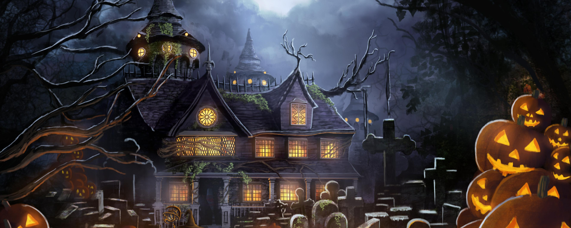 Halloween Haunted House Wallpaper 3840x2160 33767_54