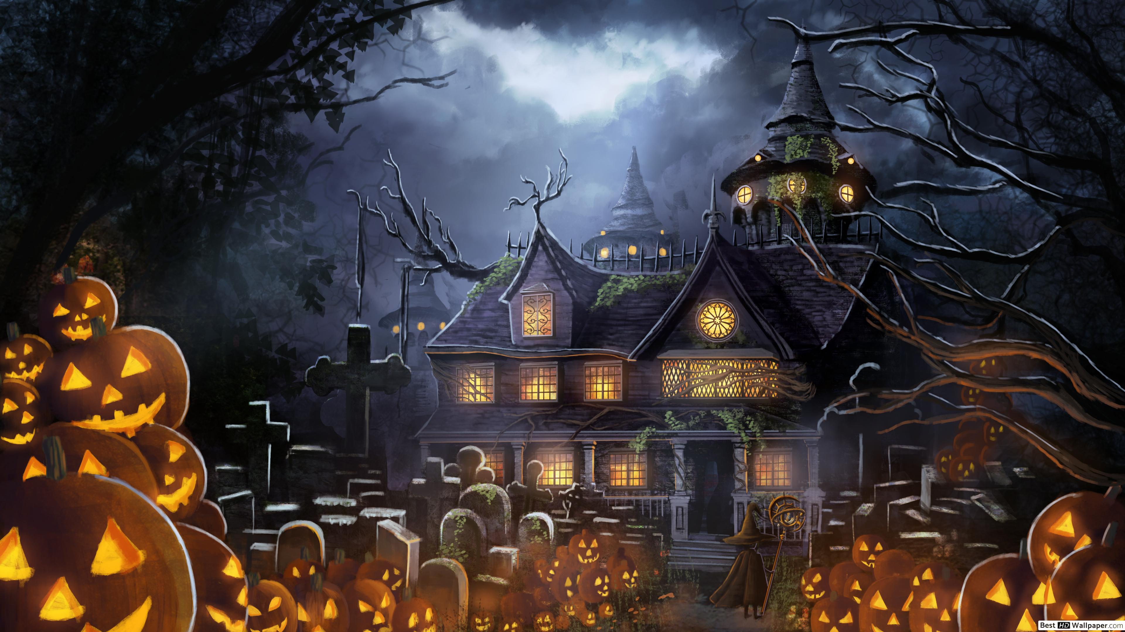 Halloween Haunted House Wallpaper 3840x2160 33767_54