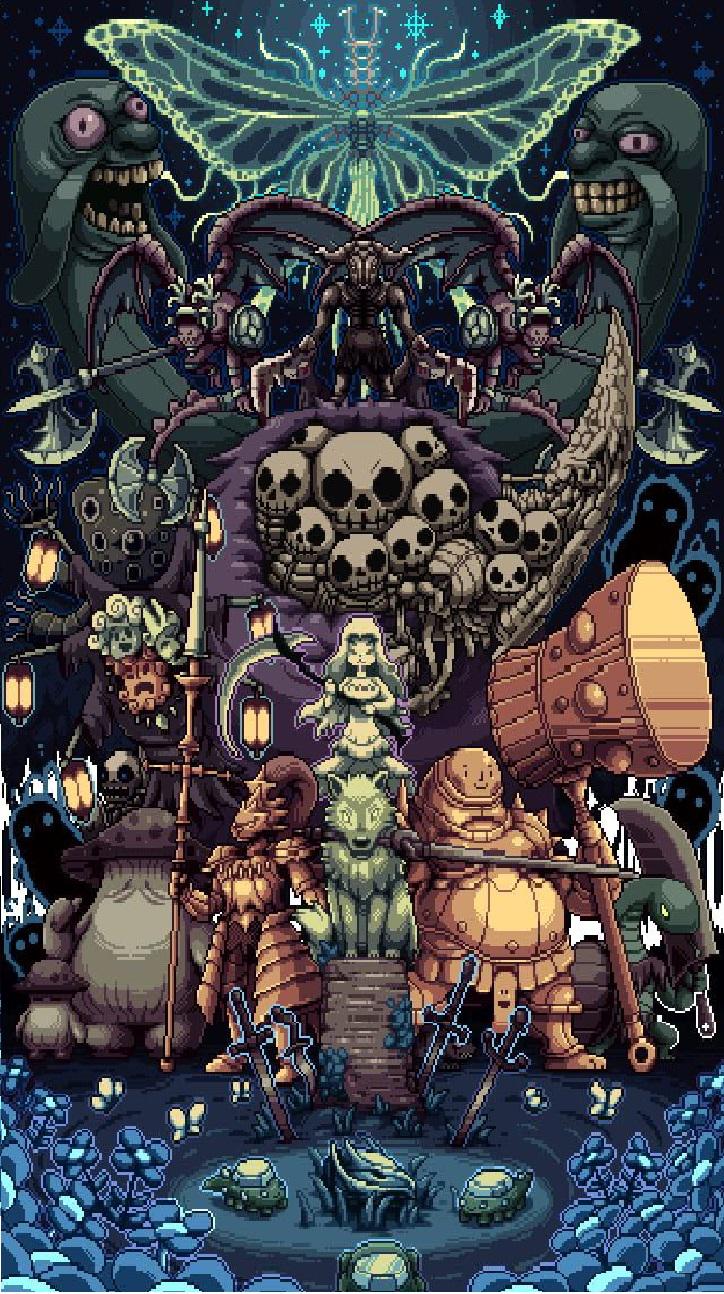 Dark Souls pixel art by Paul Robert iPhone 6 wallpaper