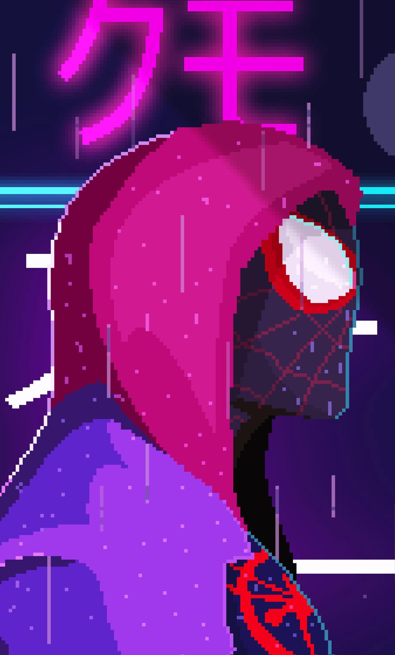 Pixel Art Miles Morales iPhone HD 4k Wallpaper, Image, Background, Photo and Picture