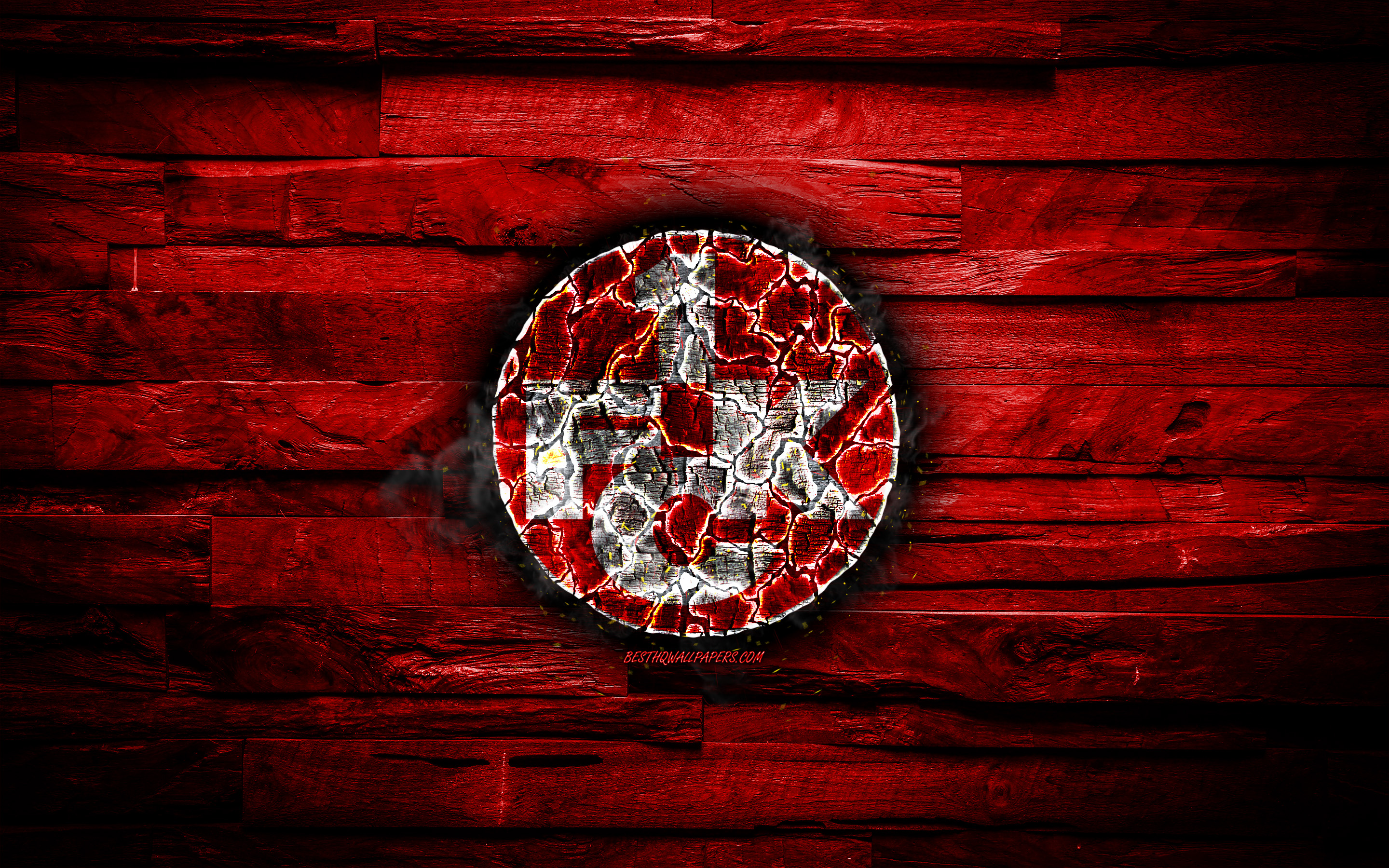Download wallpaper Kaiserslautern FC, burning logo, Bundesliga 2, red wooden background, german football club, grunge, FC Kaiserslautern, football, soccer, Kaiserslautern logo, fire texture, Germany for desktop with resolution 2880x1800. High Quality HD