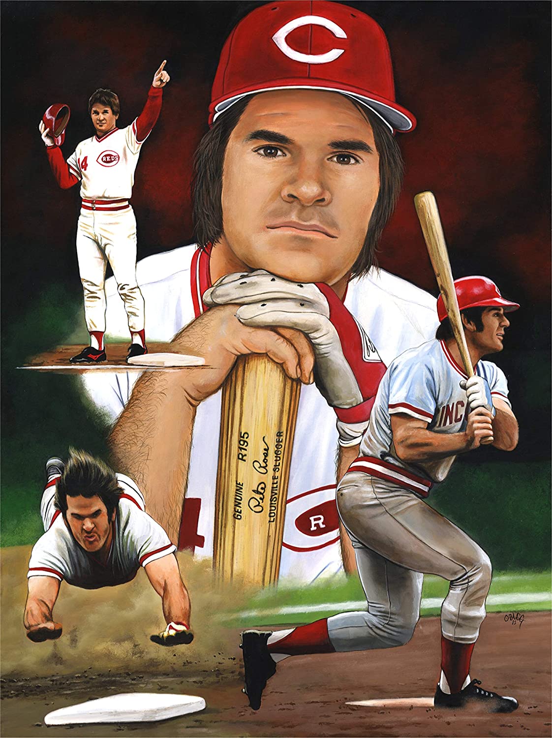 PETE ROSE Poster Baseball Print, Banner, Wallpaper, Decorations, Posters For Walls, Autograph, Sign, Productos Handmade