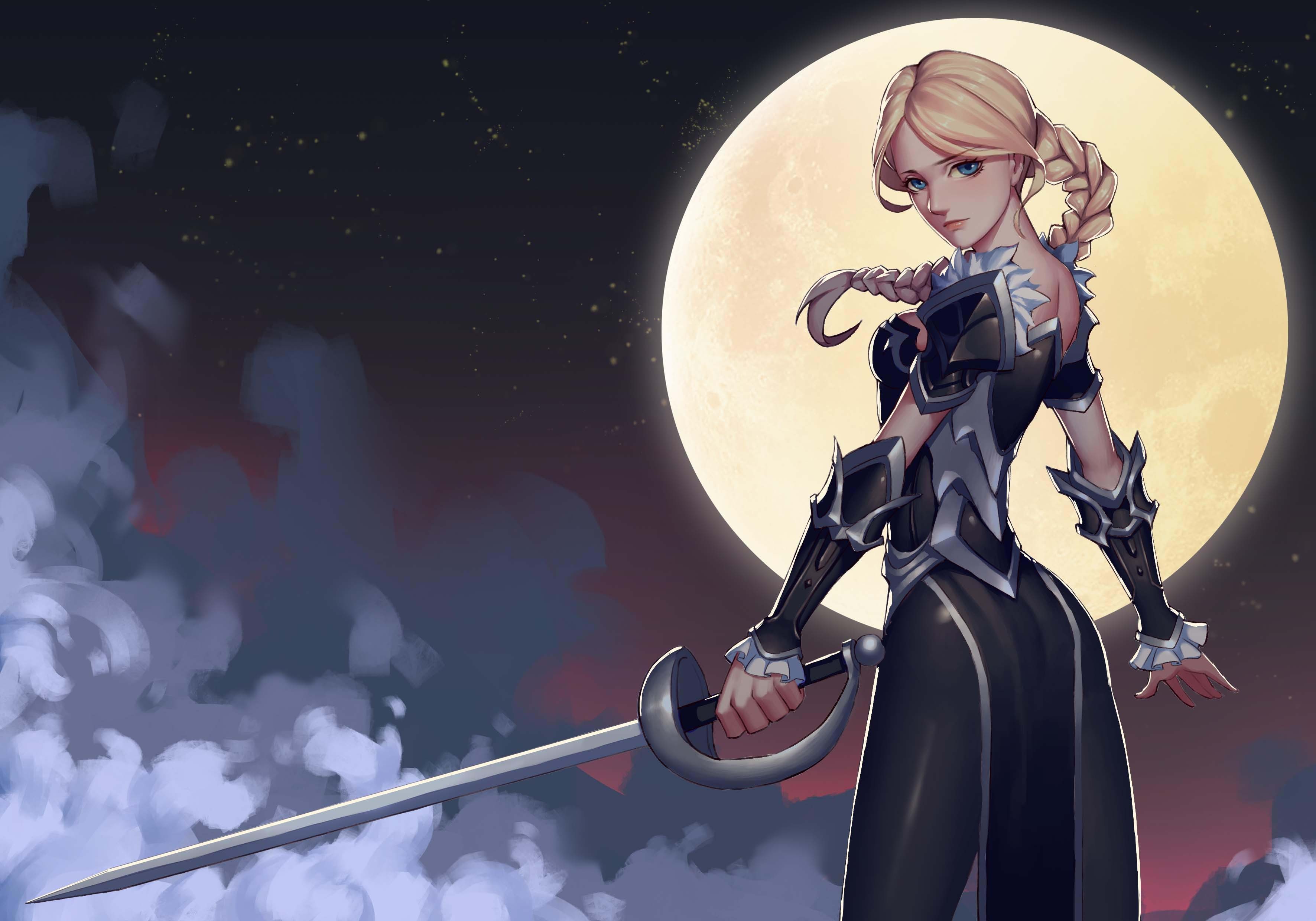 Anime Moon Girl 4k, HD Anime, 4k Wallpaper, Image, Background, Photo and Picture
