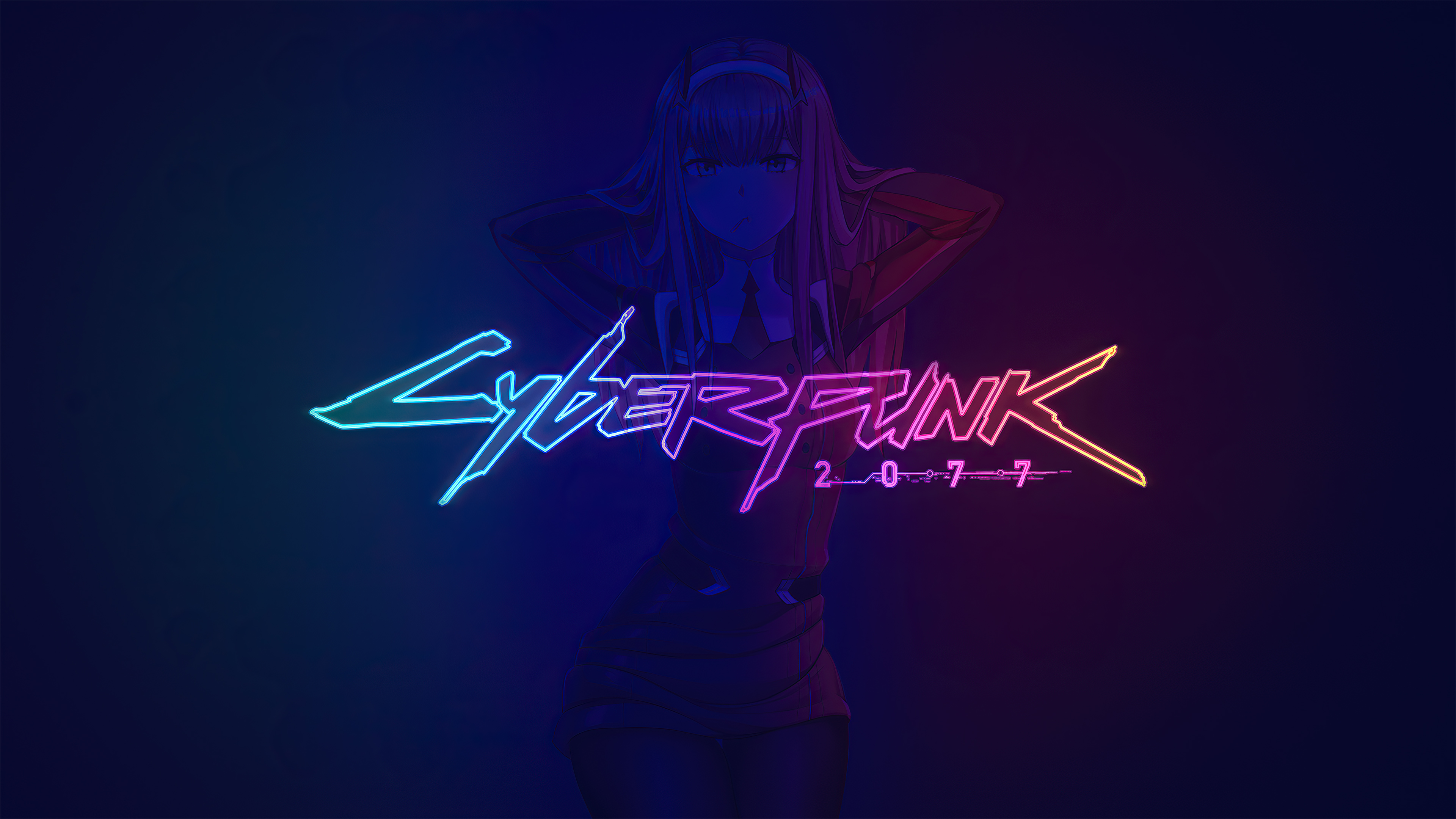 Zero Two Darling In The Franxx Anime Cyberpunk 2077 4k, HD Anime, 4k Wallpaper, Image, Background, Photo and Picture