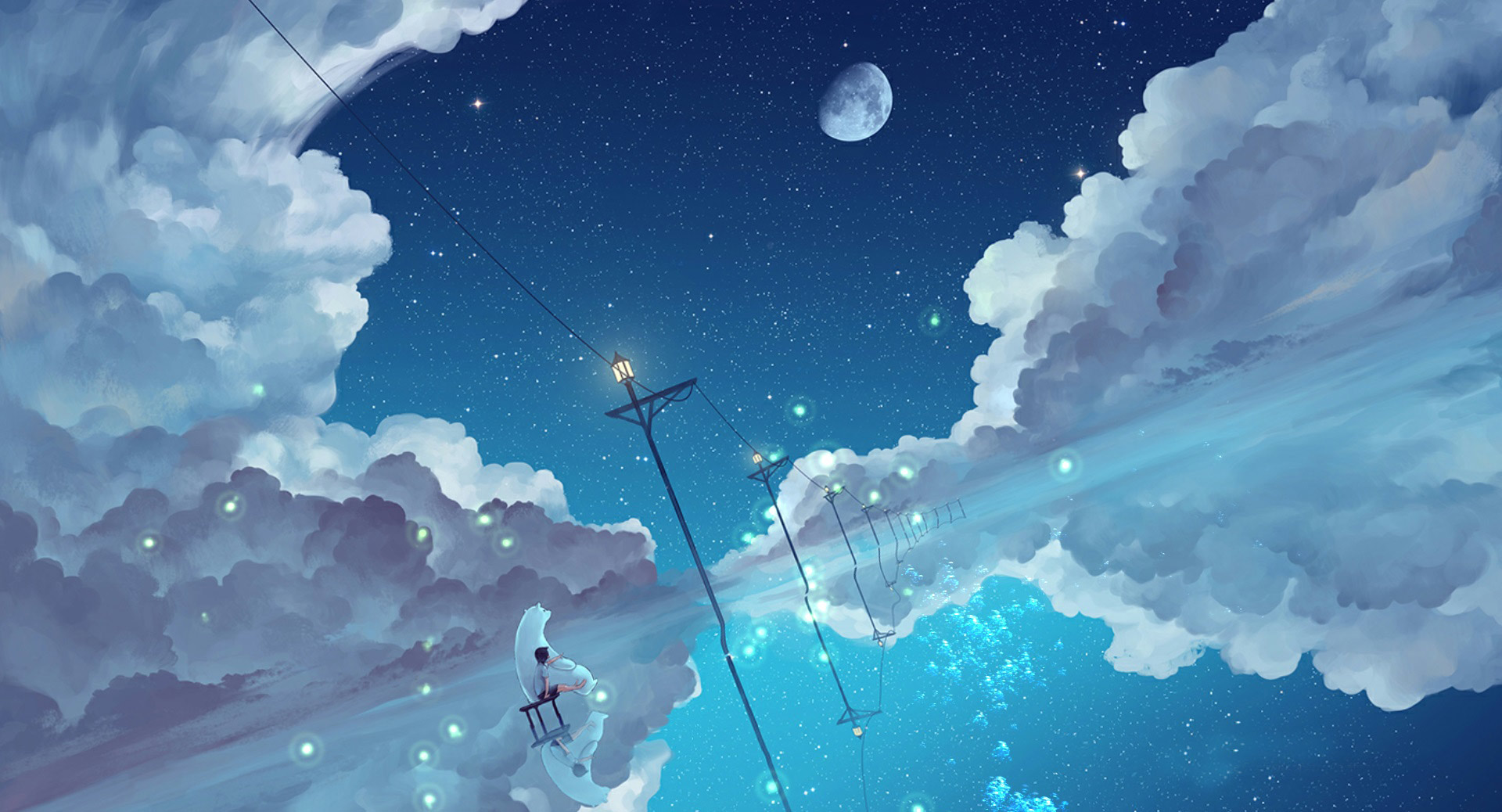 Anime Night Sky Wallpaper 2020