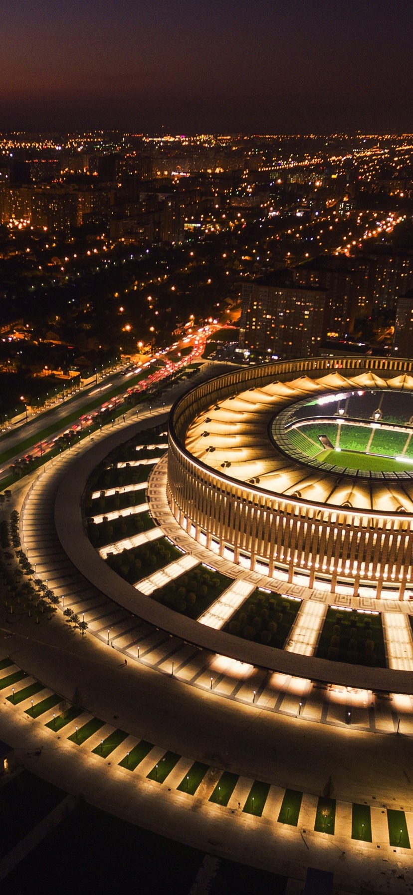 Russia, Krasnodar, Stadium, Top View, City, Night 1080x1920 IPhone 8 7 6 6S Plus Wallpaper, Background, Picture, Image