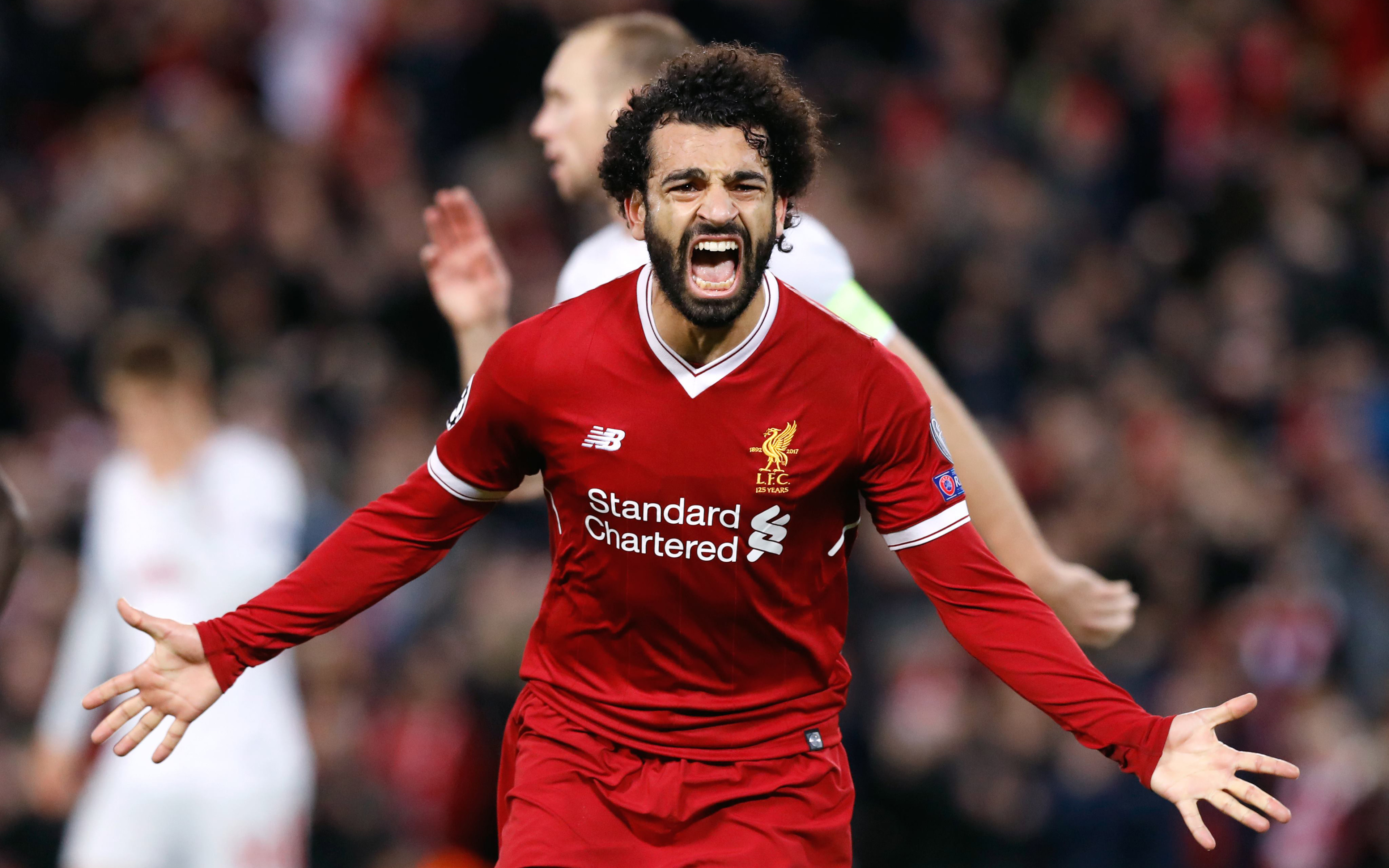 Download wallpaper Mohamed Salah, Liverpool FC, Premier League, football, London, goal, 4k for desktop with resolution 3840x2400. High Quality HD picture wallpaper