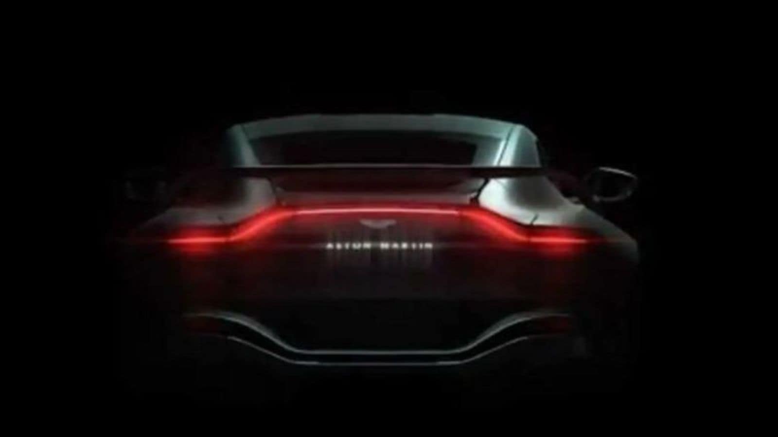 Roaring machine: Aston Martin V12 Vantage revs engine, shows off rear profile
