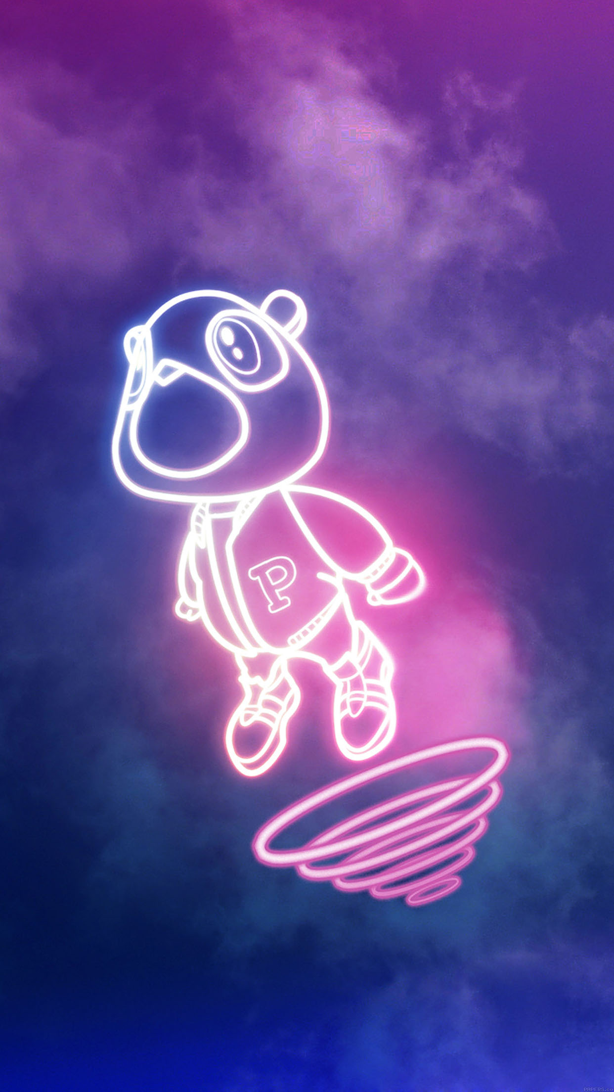 iPhoneXpapers drop out bear of kanye illust music