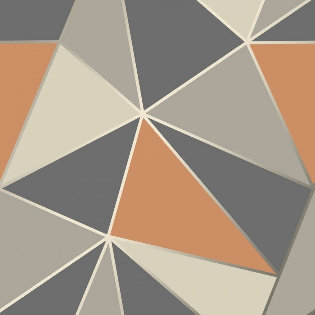 FD42002 Fine Decor Apex Geo Burnt Orange Geometric Design Wallpaper (2022)