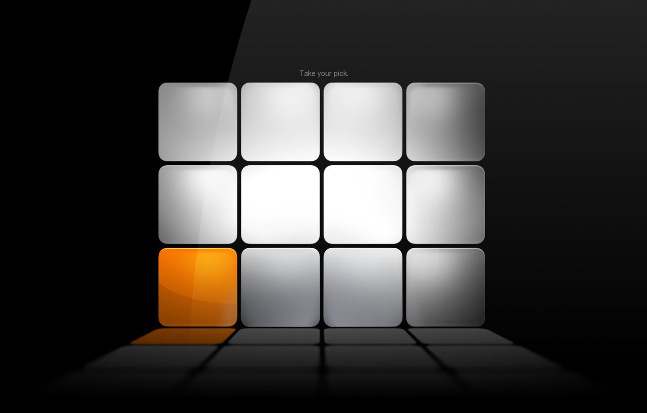 Wallpaper orange, grey, cubes image for desktop, section минимализм