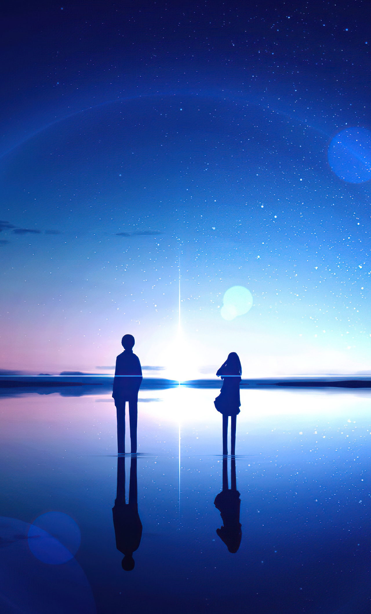 Anime Sky Stars Reflection
