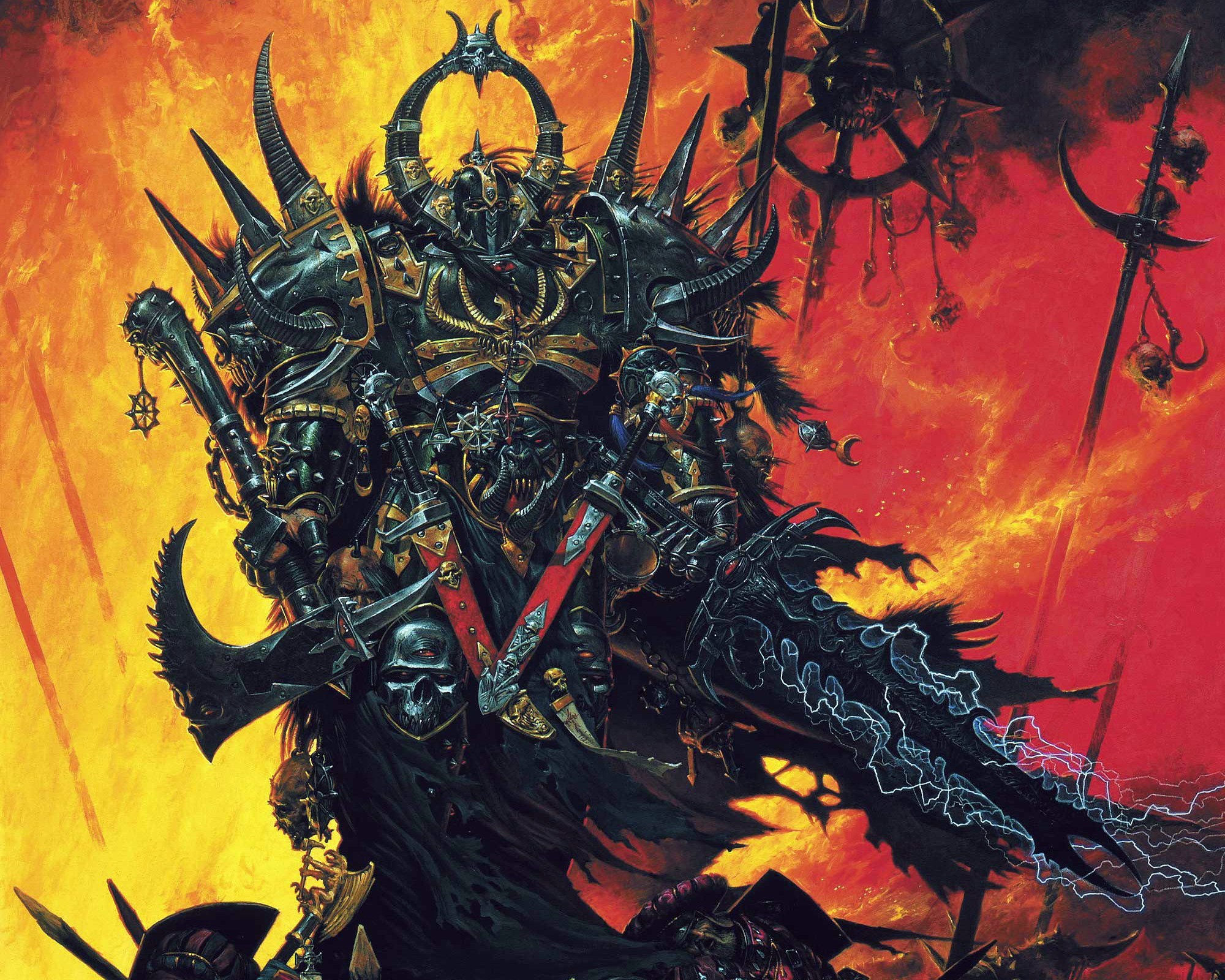 Chaos Space Marine.. Tzeentch's Chosen.. Amazing Illustration by Adrian Smith Warhammer FantasyWarhammer 40kFantasy