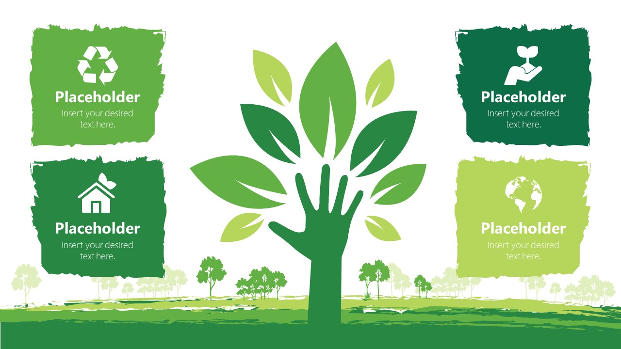 Ecology Green PowerPoint Shapes