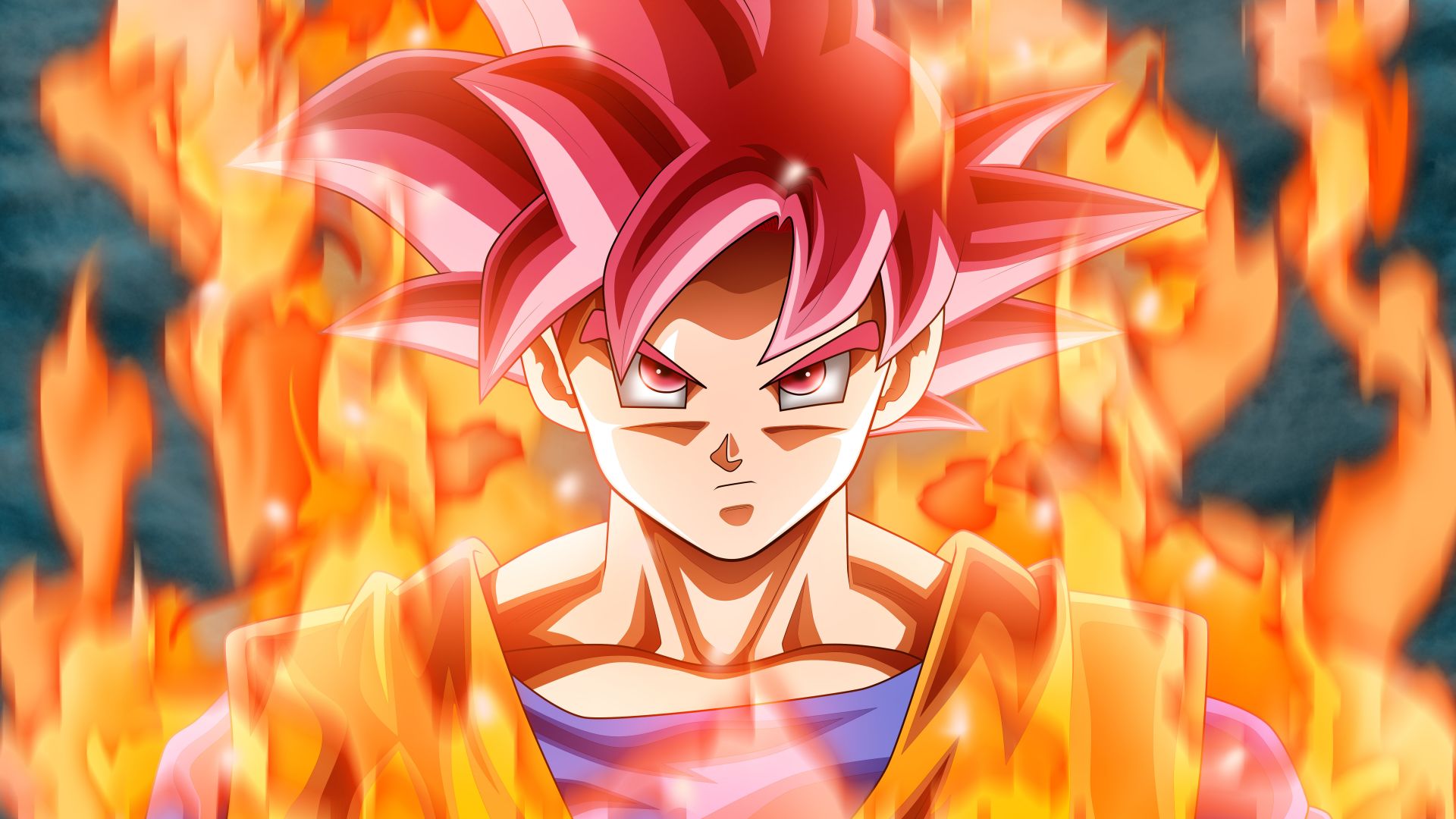 Desktop Wallpaper 8k, Goku, Dragon Ball Super, Fire, HD Image, Picture, Background, D11fda