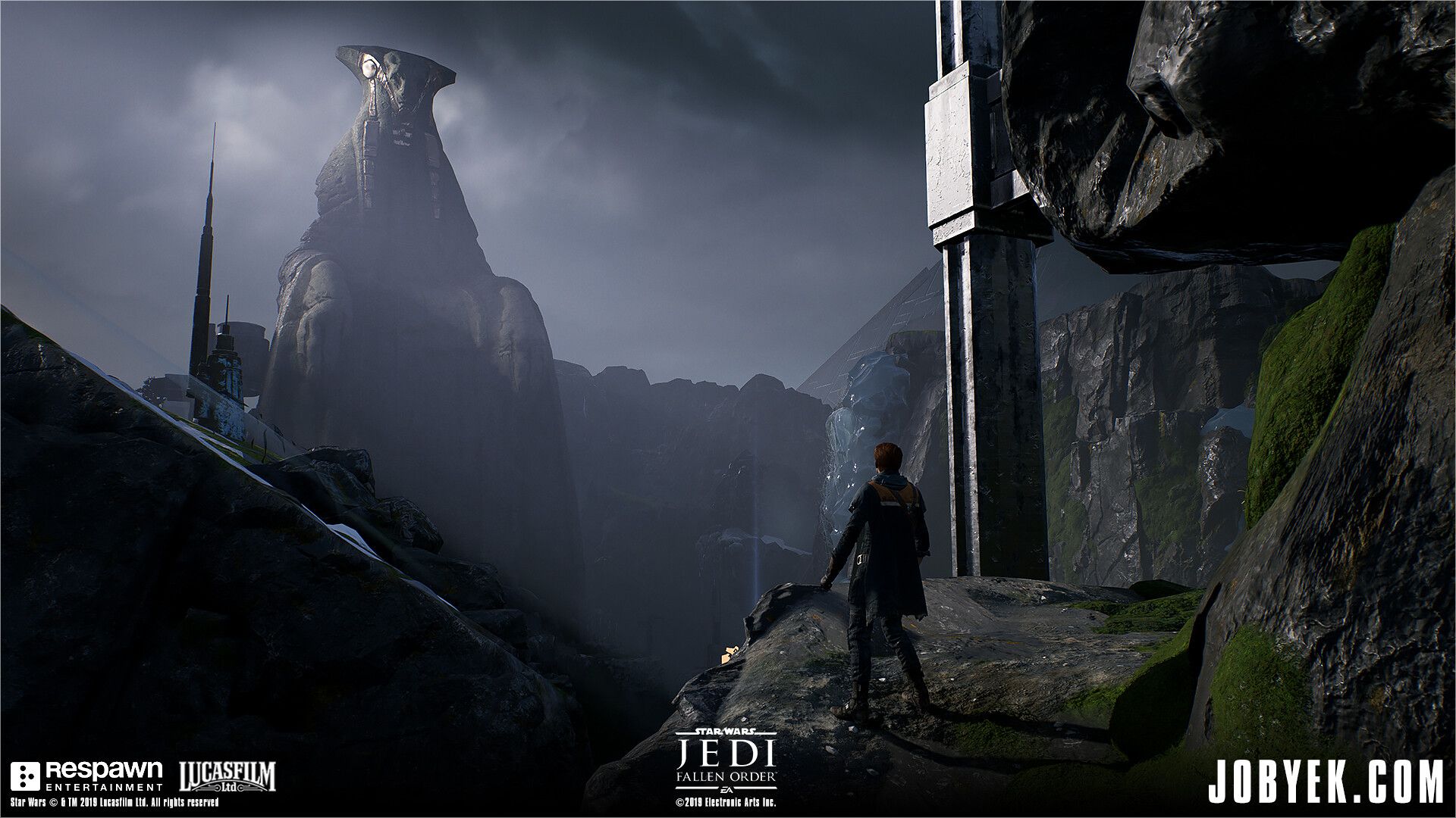 Star Wars: Fallen Order. Zeffo Weathered Statue Level Shots, Jobye Kyle Karmaker. Star Wars Jedi, Star Wars, Jedi