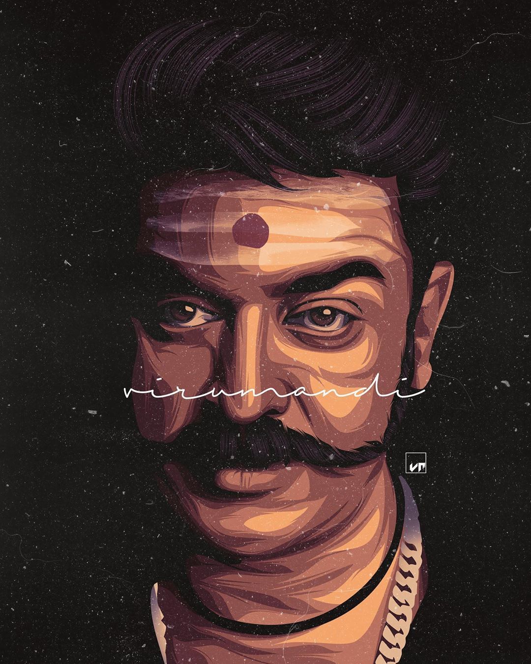 2,555 Likes, 32 Comments - on Instagram: “Virumandi✨ Fastest art I have ever. Actors illustration, Movie poster art, Cute love image