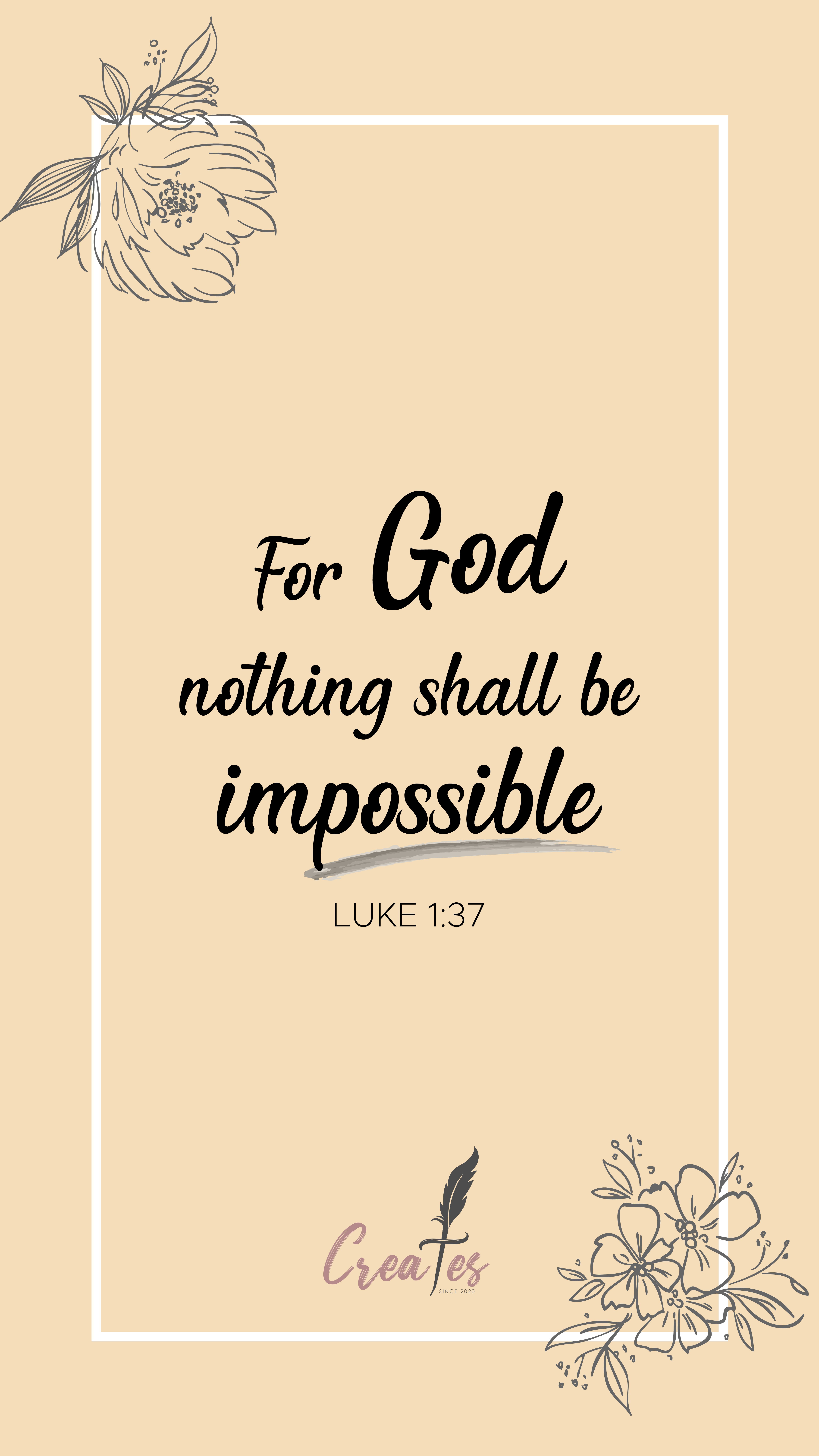 LUKE 1:37. Luke 1, Luke 1 37, Luke