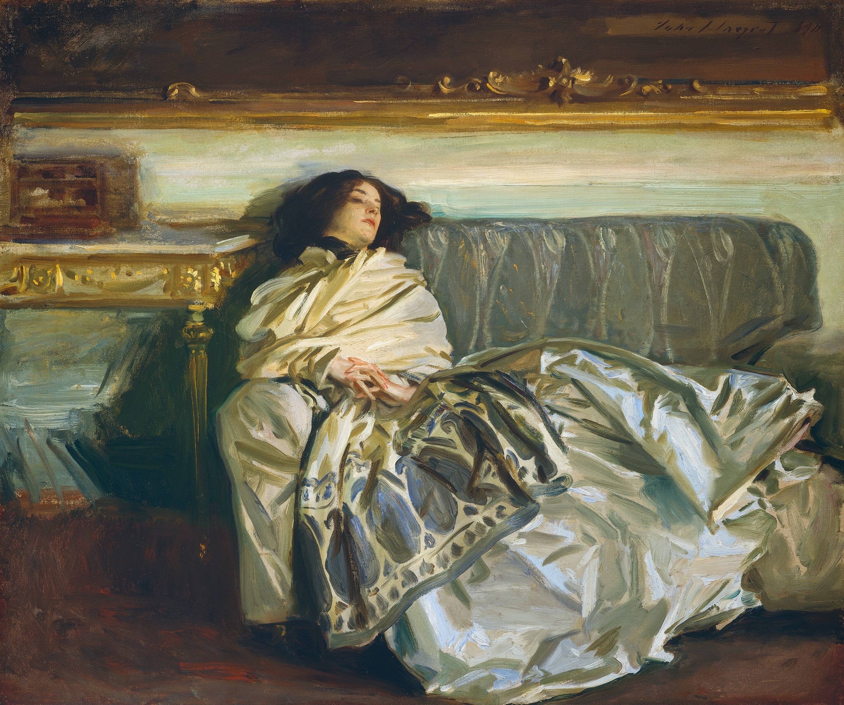 John Singer Sargent Classic Art Artwork Women Couch Wallpaper:2892x2417