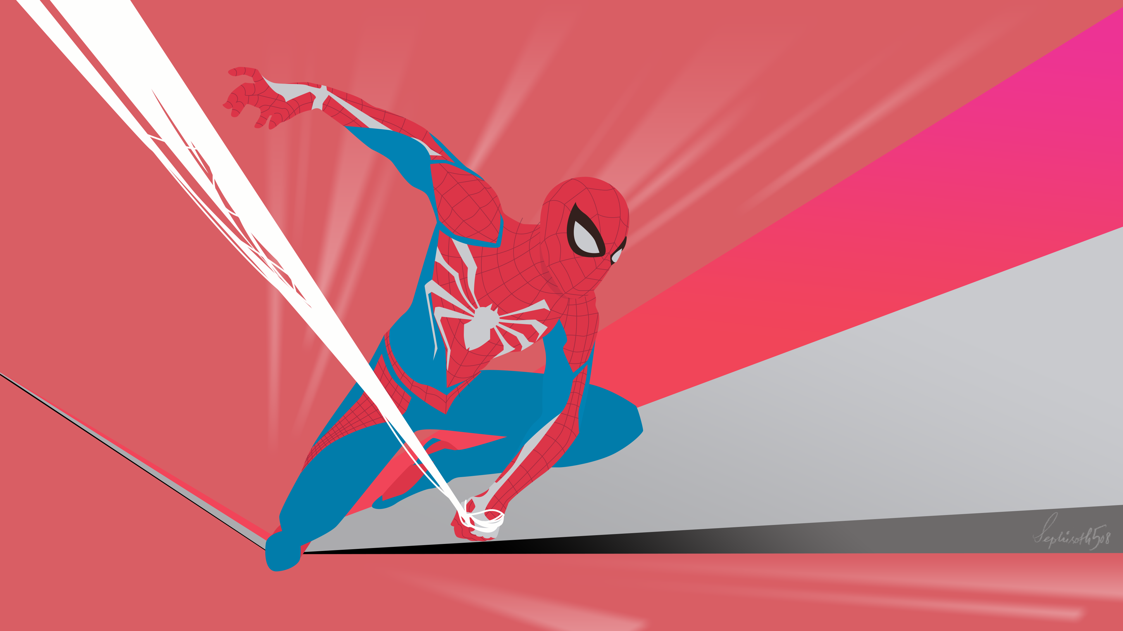 Spider Man [Digital Vector]. Wallpaper [3840x2160]