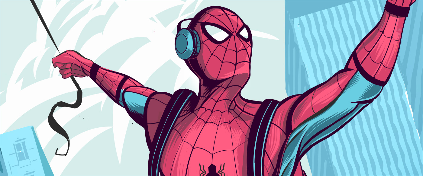 Spiderman Homecoming Vector Art