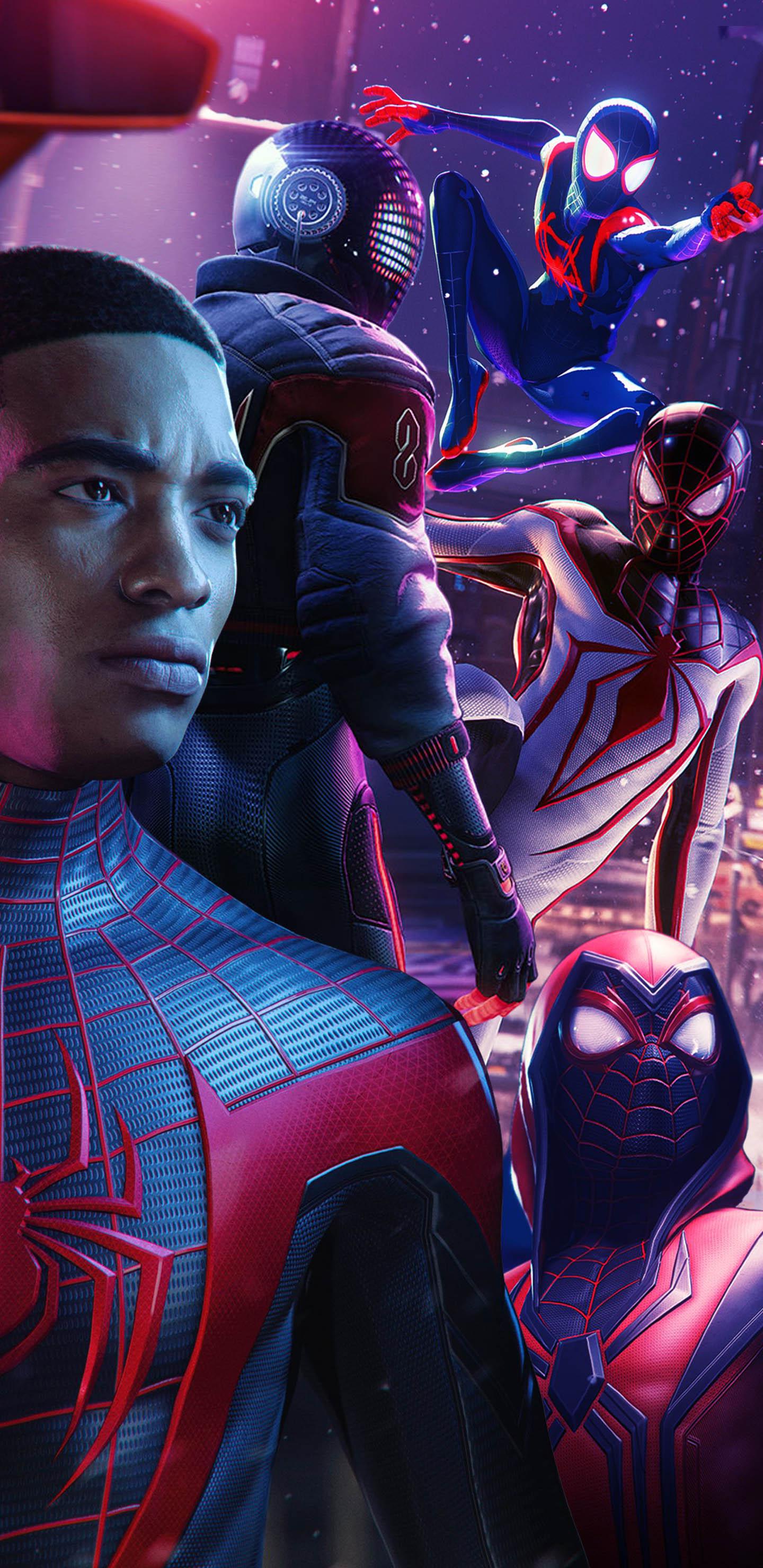 New Miles Morales PS5 phone wallpaper for screens with a 1440 x 2960 screen resolution. Check out my page for more sizes