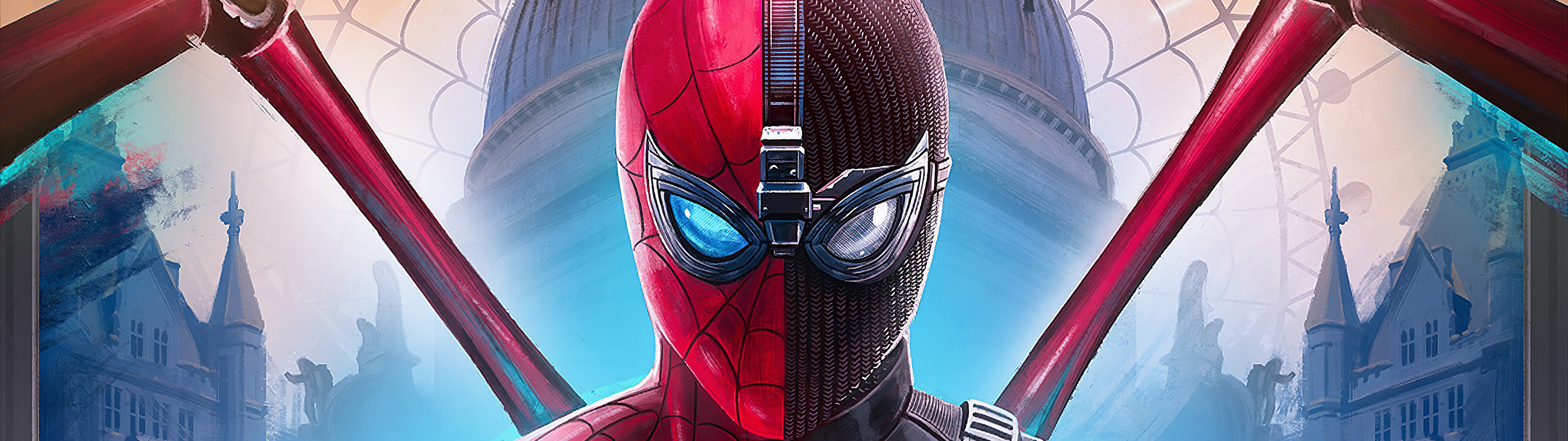 Spider Man Far From Home Iron Spider Stealth Suit 8K Wallpaper