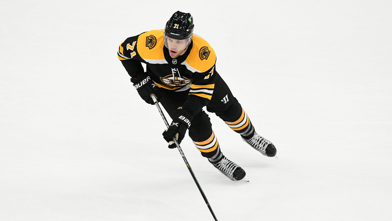 Download Boston Bruins iconic player, Taylor Hall in action. Wallpaper