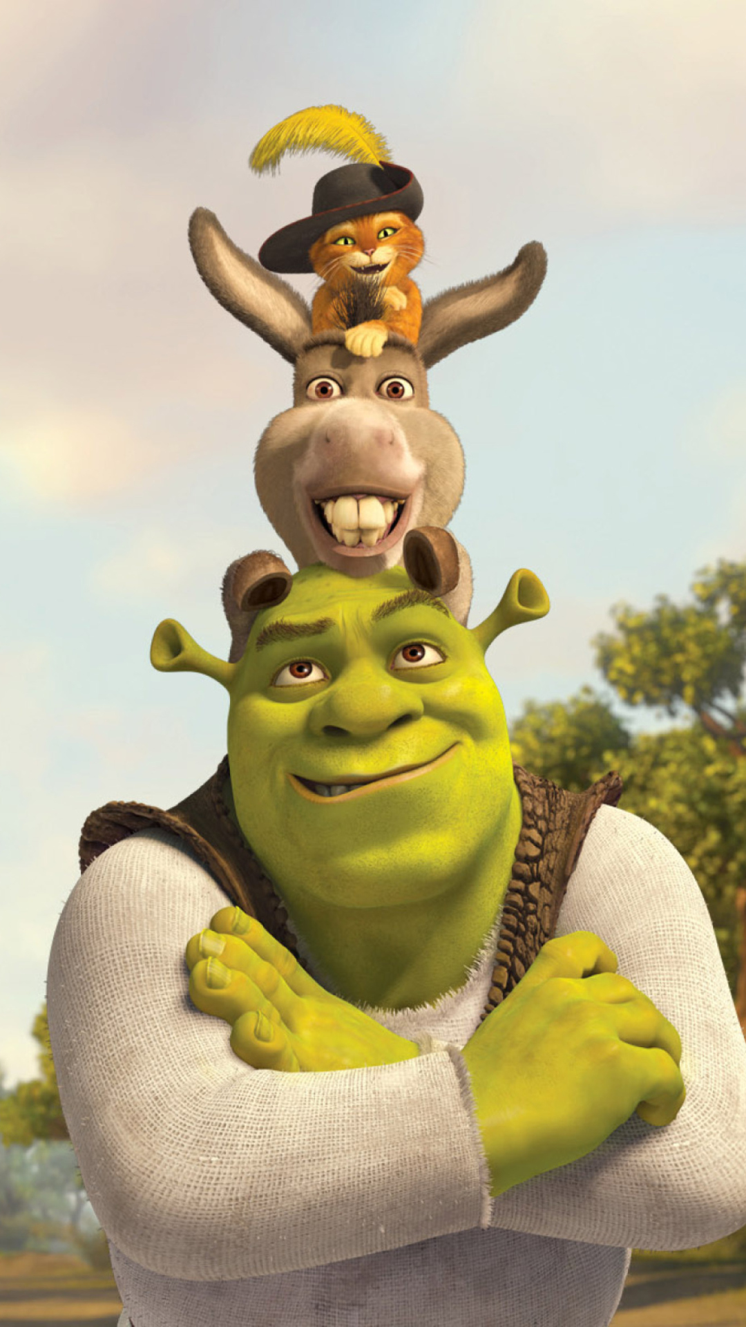 Shrek Donkey Puss In Boots Wallpaper for iPhone 6 Plus