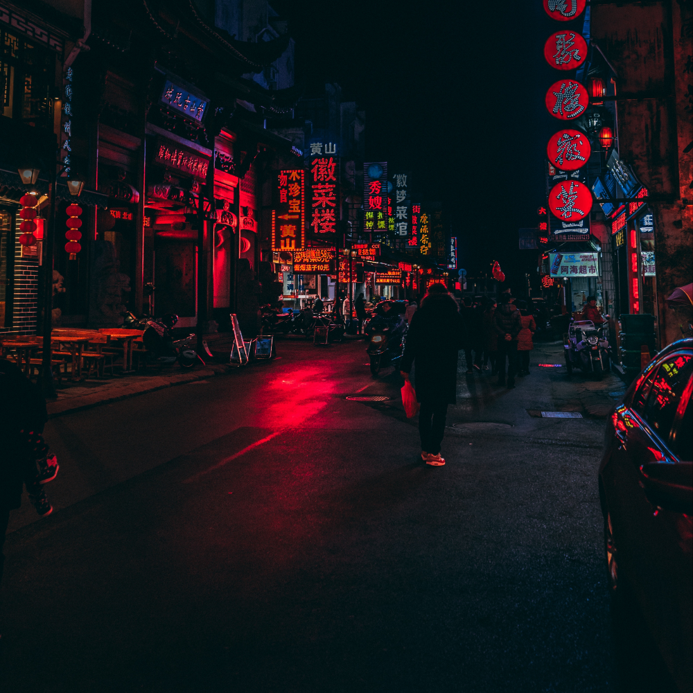 Download wallpaper 3415x3415 street, lighting, lights, signs, city, china ipad pro 12.9 retina for par. iPad pro wallpaper, iPad pro wallpaper hd, iPad wallpaper