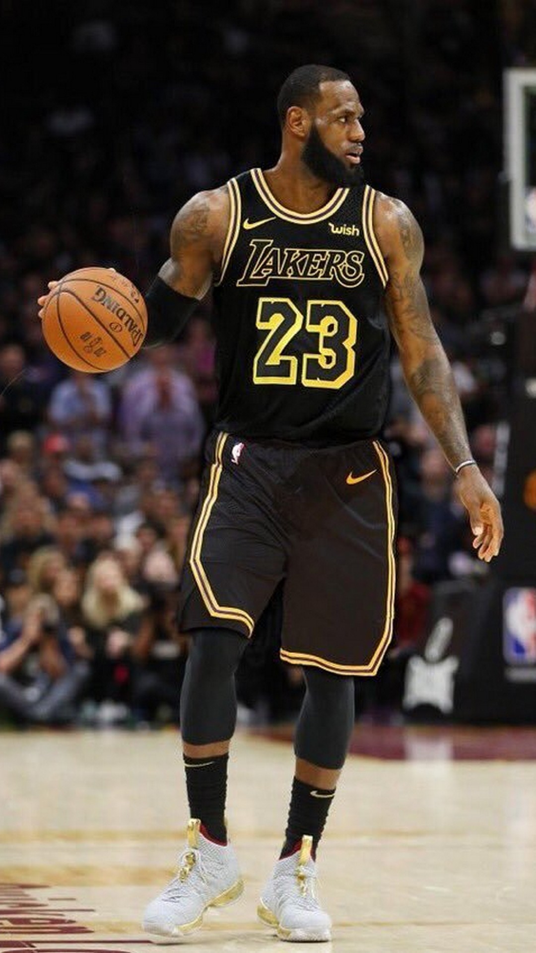 Lebron James La Lakers IPhone 6 Wallpaper With High Resolution James Lakers Black Jersey