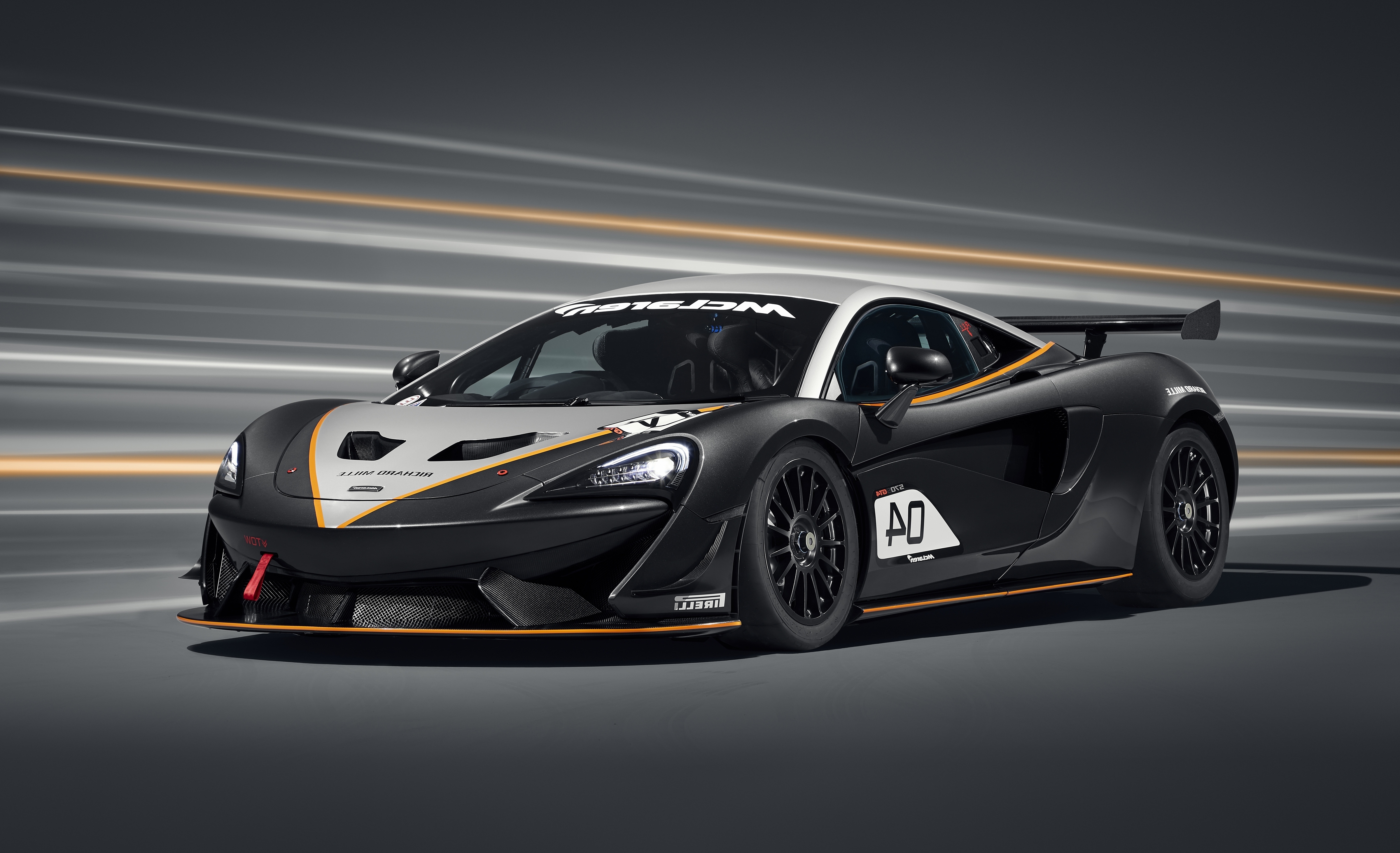 Wallpaper Mclaren 570S Gt4, Supercars, Black:4800x2926