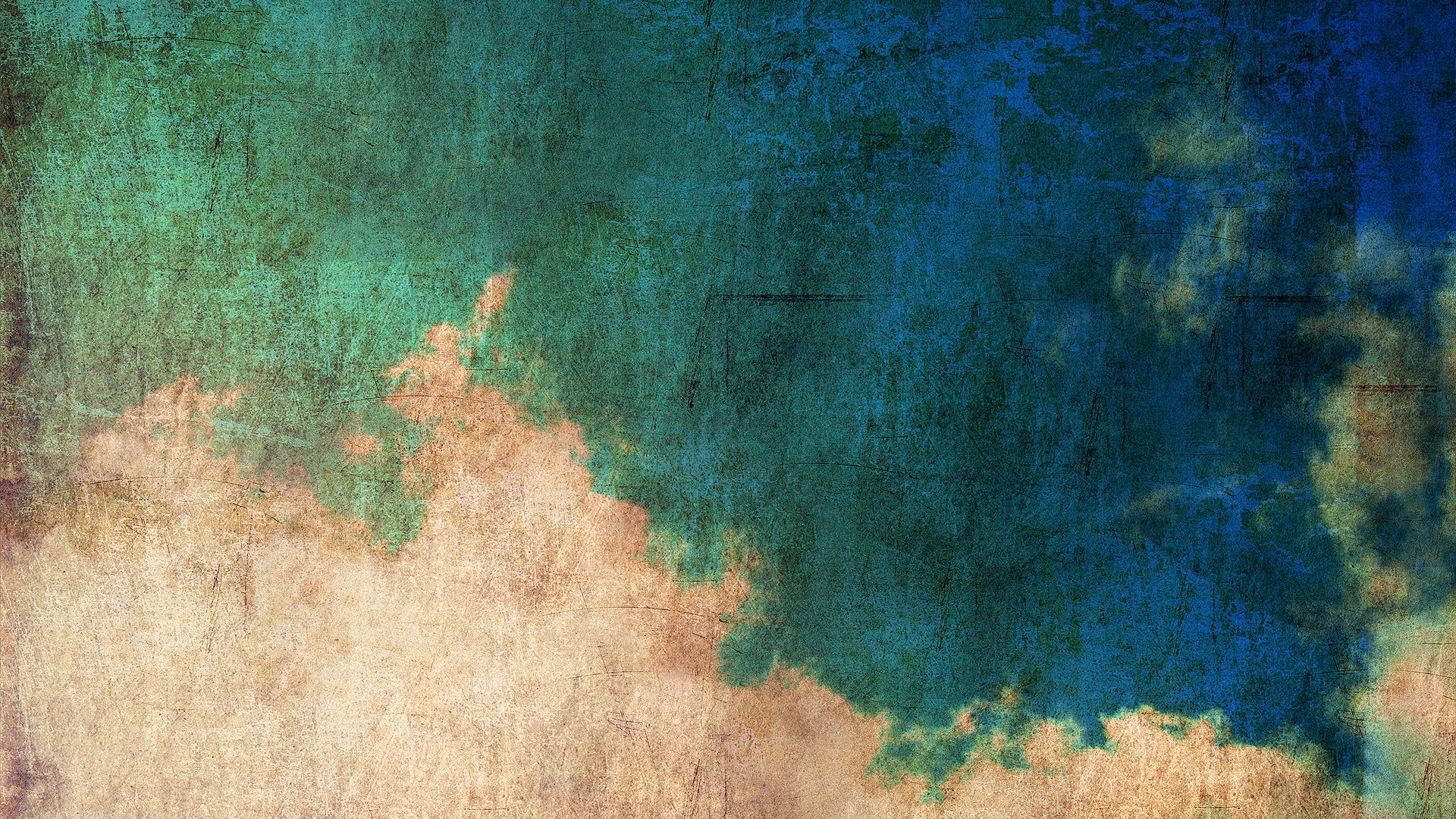 vintage wallpaper hd, green, blue, sky, turquoise, pattern, design, atmosphere, grass, watercolor paint, painting
