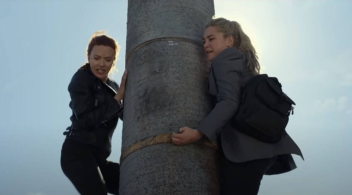 Black Widow new promo: Scarlett Johansson and Florence Pugh are on the run. Entertainment News, The Indian Express