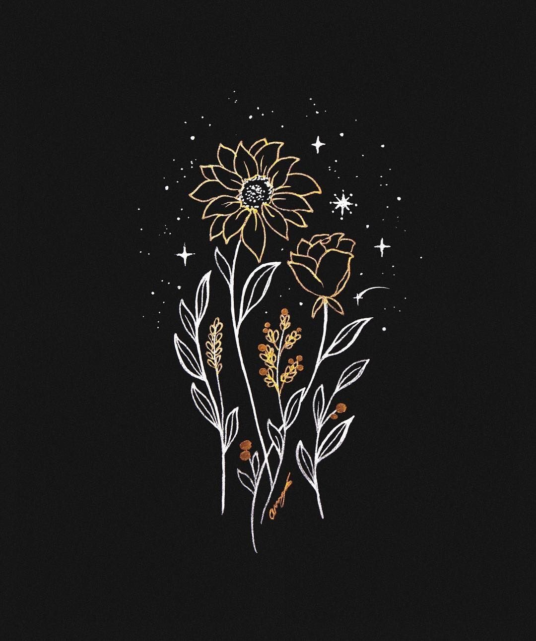 Black Aesthetic Flowers Wallpapers Wallpaper Cave