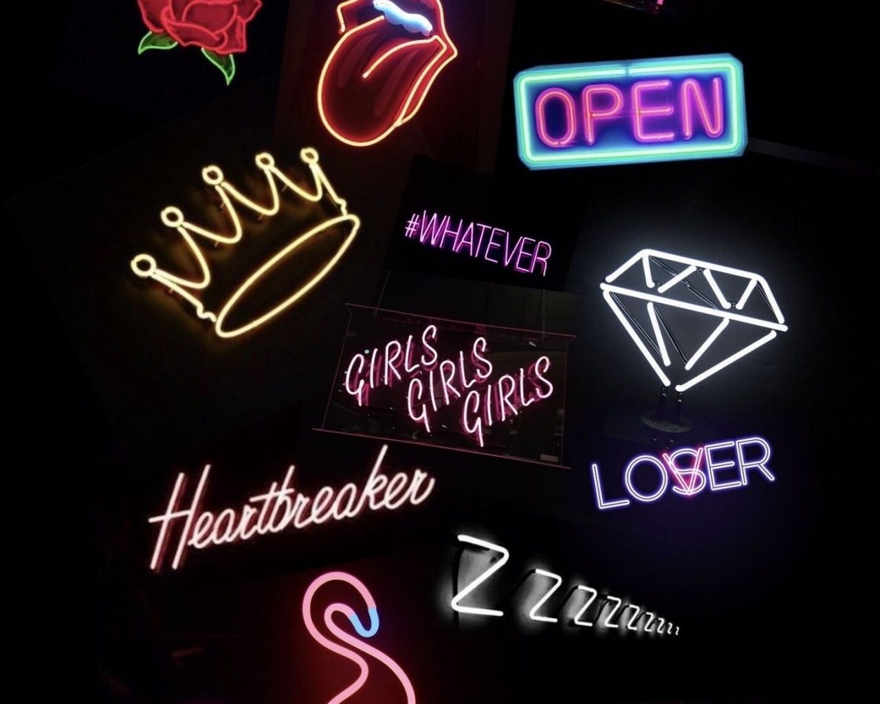 Aesthetic Neon Lights Laptop Wallpaper